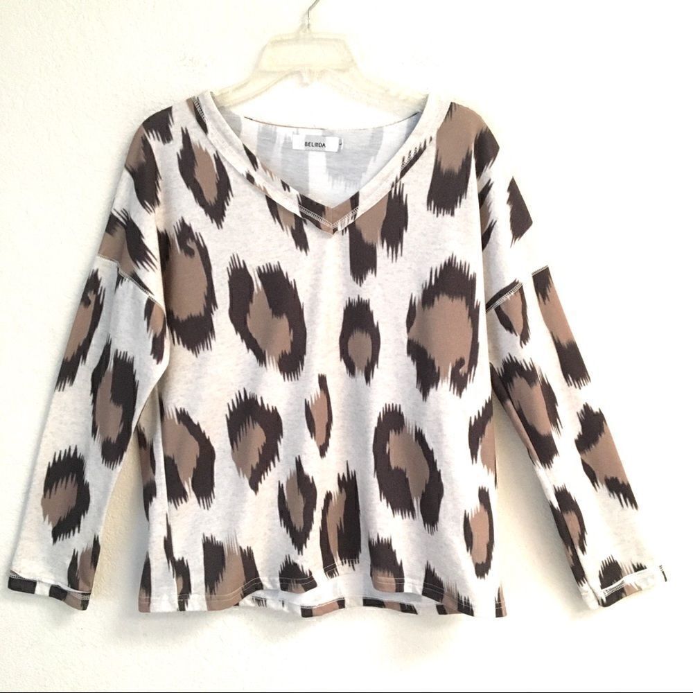 Belinda large leopard print be next sweatshirt M‎